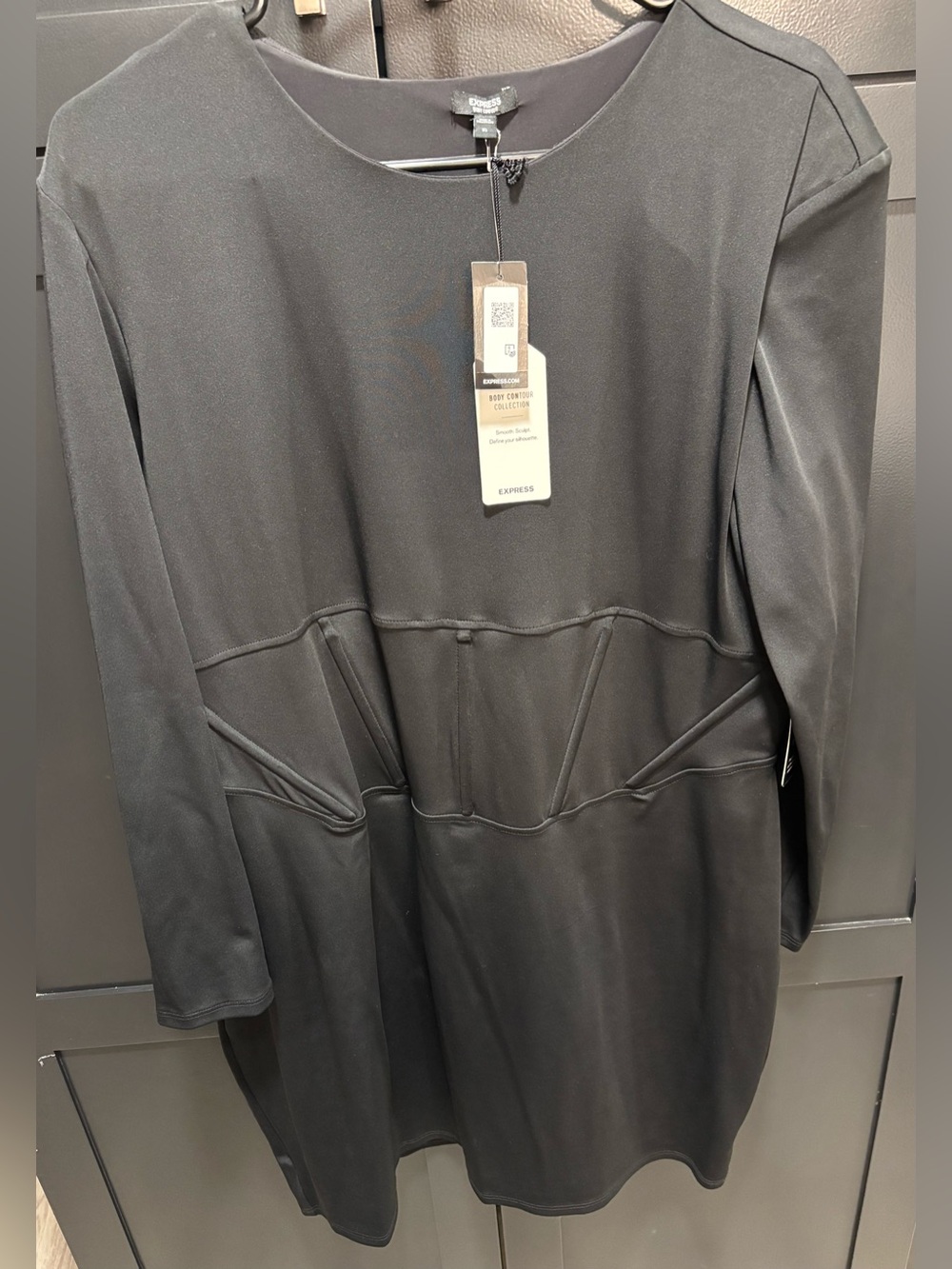 Express Corset Black Long Sleeve Dresz